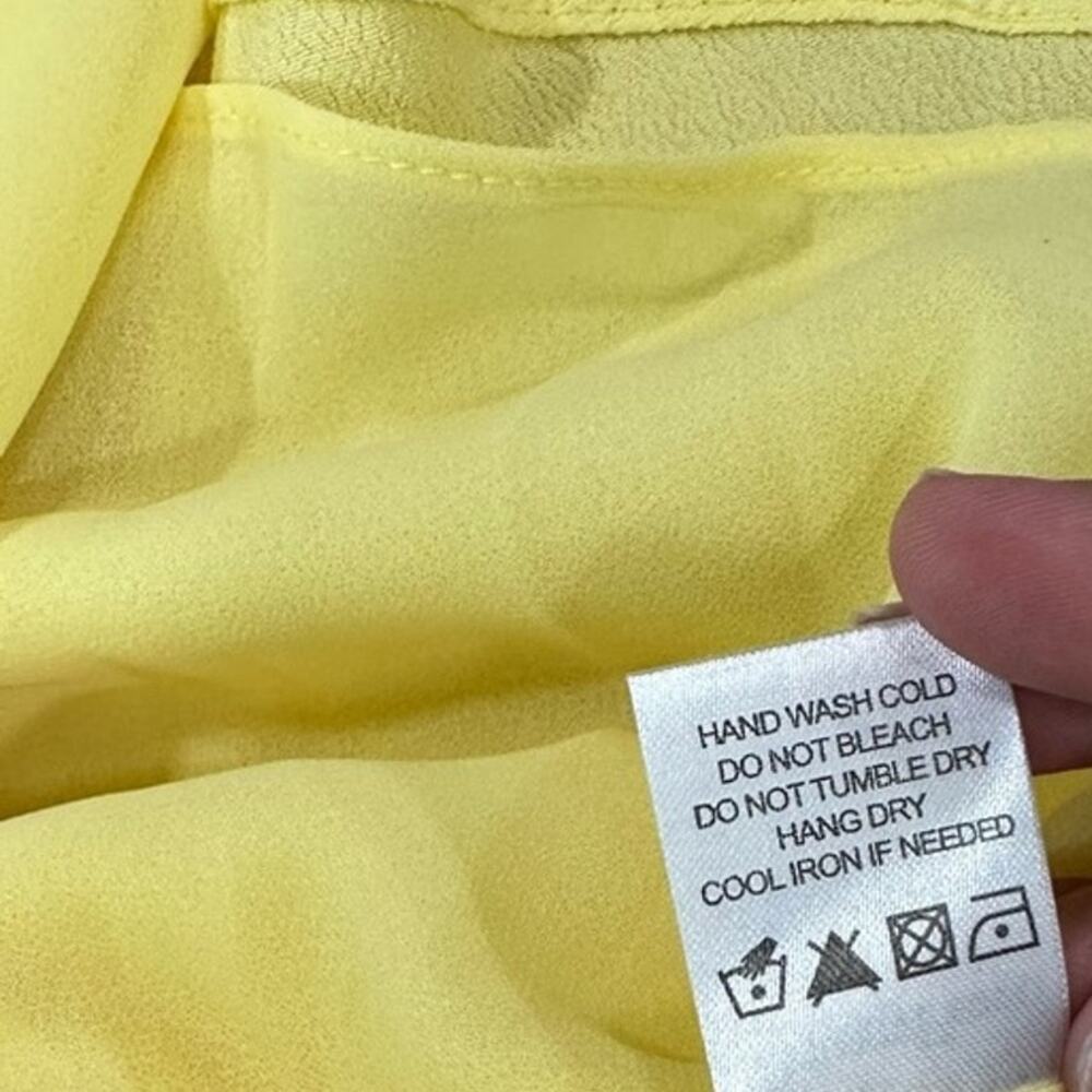 Privacy Please Acme Dress Butter Yellow Wrap Maxi size XS NWT - Picture 8 of 10